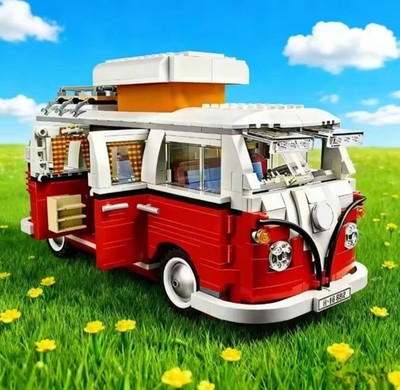 MOC T1 Camper, Bulli, VW,  Klemmbausteine, 30cm, NEU