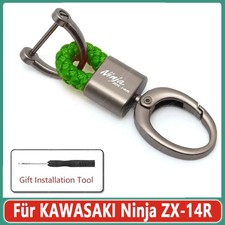 Für KAWASAKI Ninja ZX-14R ZX14R Schlüsselanhänger geflochtenem Metallseil Neu