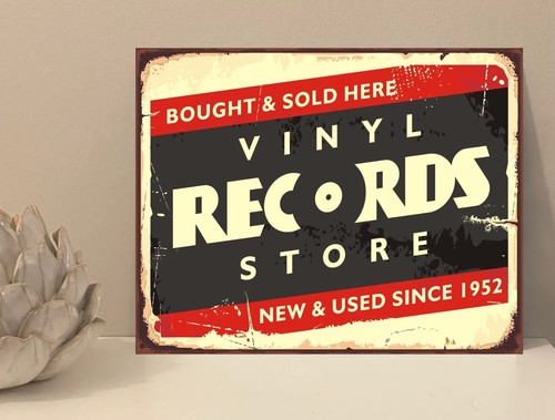 1x Vinyl Records Rustic Retro Metal Plaque Sign Gift House Novelty (mt102) - 第 1/4 張圖片