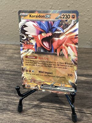 koraidon pokemon card basic ex 125/198 - Holofoil SV01 Scarlet & Violet Base Set [F][C] Primeval Battering (30x) This attack does 30 damage for each of your Ancient Pokémon in play Koraidon · Scarlet & Violet