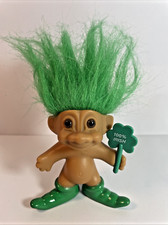 Russ Troll Holding 100 Irish Shamrock Sign Green hair Shoes 3
