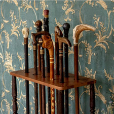 Unique Storage Designer Stand Rack for Canes Handmade Wooden Walking Cane Gifts