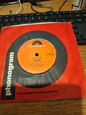 VISAGE FADE TO GREY VG+ 7'' SYNTH POP VINYL POLYDOR  45 RARER RED PAPER LABEL
