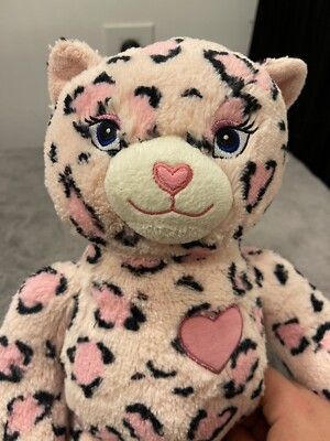 BUILD A BEAR WORKSHOP PINK CHEETAH PRINT CAT PLUSH PINK
