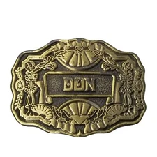 Men's Vintage Brass "Don" Oden INC Personalized Name Belt Buckle Western Style