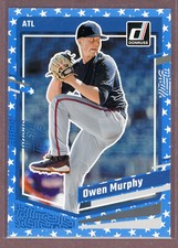 2023 Donruss Baseball Base Independence Day Light Blue #92 Owen Murphy (ATL)