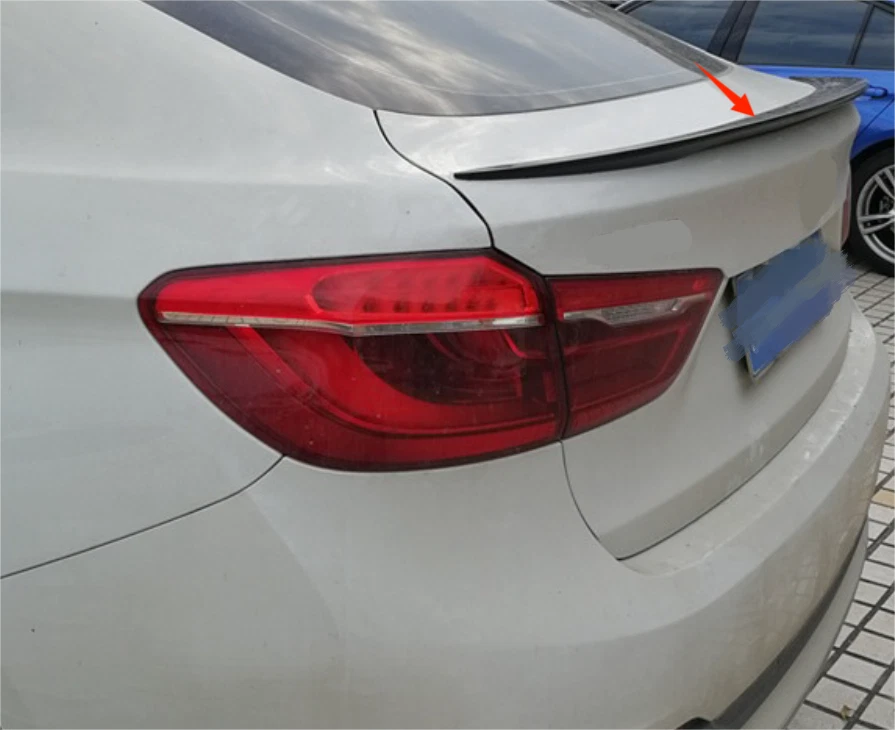 Alerón trasero negro brillante estilo fábrica ABS apto para BMW X6 F16 PU 2015-2018 Foto 3 de 4
