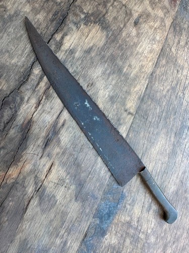 1890 Antique Old Wooden Handle Steel Blade Mughal Dagger Sword Knife - Picture 2 of 8