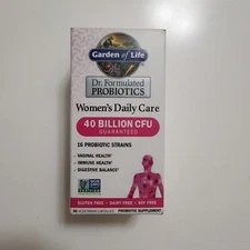 Garden Of Life Women's Daily Care Probiotics 40 Billion CFU 30 Cap Exp 05/2026+
