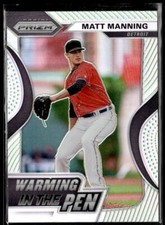 2020 Panini Prizm Warming in the Pen Silver Prizm #WIP-4 Matt Manning