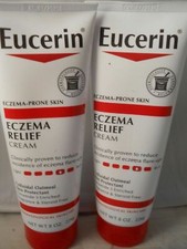 2 Eucerin Eczema Relief Body Cream F.F Oatmeal Enriched 8 oz each