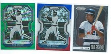 2021 Prizm-Rod Carew  Old School + Green & Red White Blue Prizms-Twins/Angels