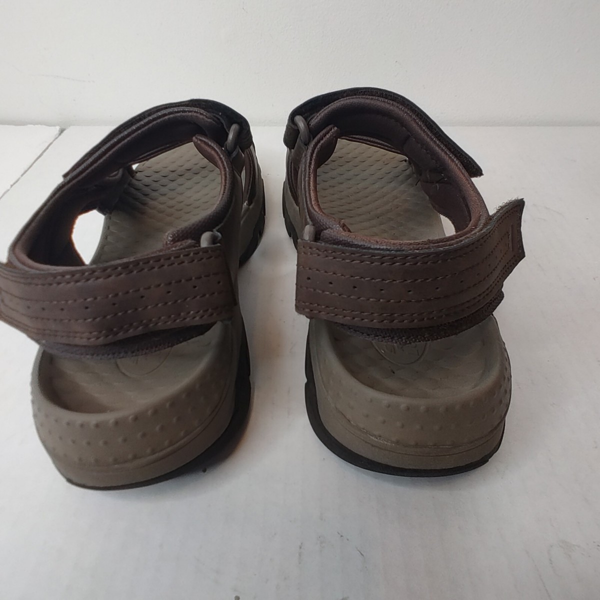 Skechers Relaxed Fit Luxe Foam Choc Brown Hook & Loop Sandals Mens US 12 EU 46 Amazon.com | Skechers Men main image 3