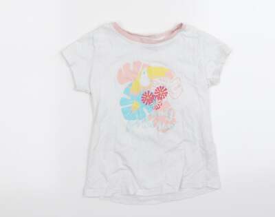 Lily and Dan Mädchen weißes Baumwollmischung T-Shirt Größe 7-8 Jahre