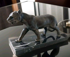 Eisenfigur L&ouml;we Skulptur Gusseisen Figur Katze Statue Raubkatze Deko L&ouml;win