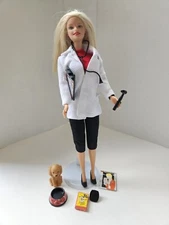 2000 Barbie Pet Doctor 50595 vet fashion career doll, dog, accessories, complete