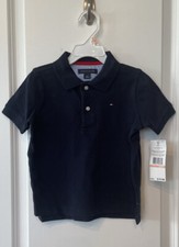 Tommy Hilfiger Polo Shirt Boys Size 2T Navy Blue Casual Short Sleeve Kids
