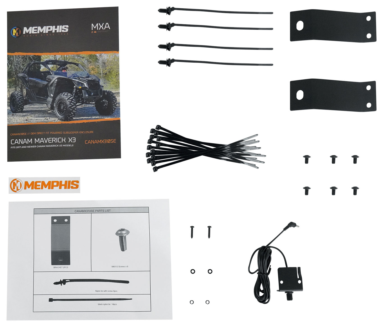 Сабвуфер Memphis CANAMX310SE с питанием от сети Корпус 4 Динамика для 2017 года Can Am X3