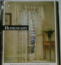 LORRAINE HOME FASHIONS Rosemary Tailored Panel with Tieback 56" Wide x 63" Long