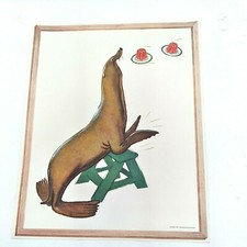 Vintage General Foods Jello Animal Seal Poster 1954 Mail-in Promo