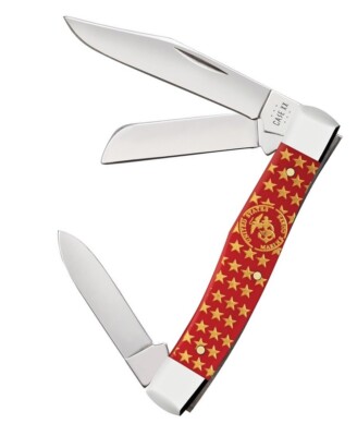 Case XX USMC Medium Stockman Pocket Knife Stainless Blades Synthetic Handle
