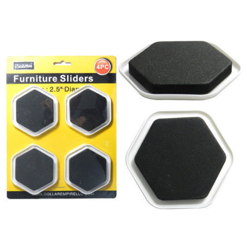 4X FURNITURE SLIDERS GLIDES MAKES MOVING EASY FOR LARGE AND HEAVY APPLIANCE STL Thumbnail Picture