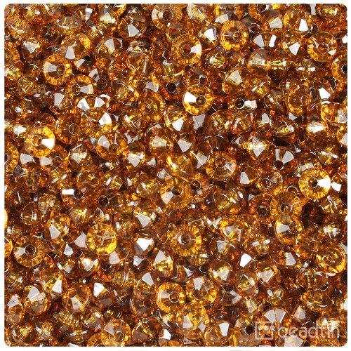 BeadTin Transparent 6mm Faceted Rondelle Plastic Craft Beads (1350pcs) - Picture 42 of 53