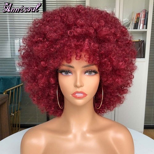 2023 Mujer Negro Mujer Sintético Corto Africano Peluca Esponjoso Cosplay - Imagen 18 de 24