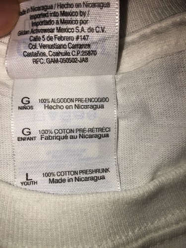 Brand New White T-Shirt Size L Ultra Cotton Nicaragua Gildan (i have more S,M,Xl - Picture 5 of 5