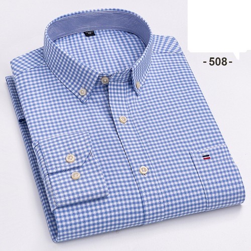 Mens Oxford Shirts Formal Business Long Sleeves Cotton Casual Dress Shirts Tops - Picture 8 of 19