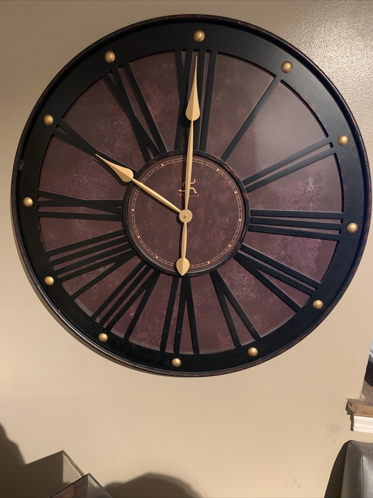 Infinity Instruments Arcadian 31” Large Wall Clock