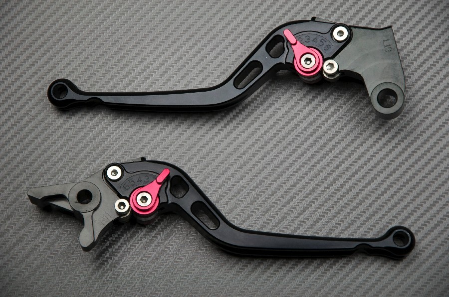 Long brake & clutch levers CNC black For YAMAHA XTX XTR XT 660 R X