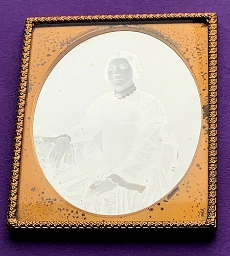 c 1855 Pretty CRYSTAL CLEAR Young Woman 6th Plate DAGUERREOTYPE PHOTO Antebellum - Picture 3 of 12