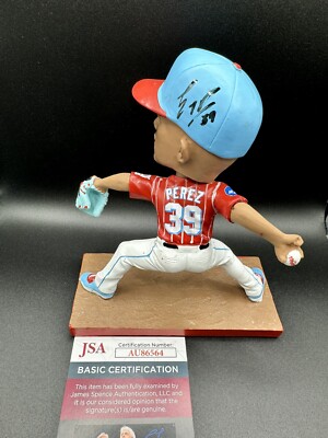 Eury Pérez Miami Marlins SGA MLB Bobble Head Giveaway Auto Signed JSA