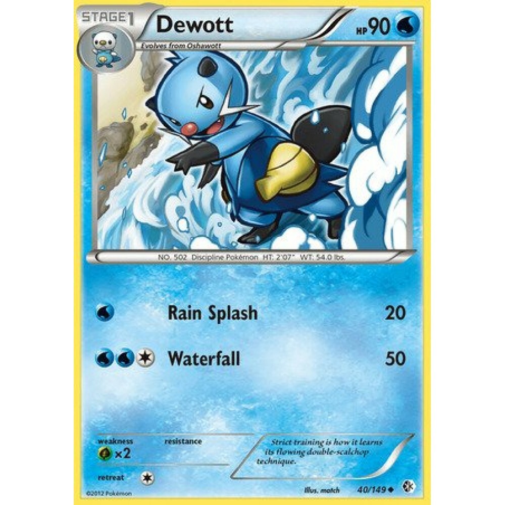 POKEMON CARD DEWOTT 40/149 NO 502 DISCIPLINE POKEMON TCG CCG