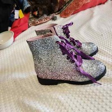 WONDER NATION NWOT GIRLS SIZE 3 SPARKLY ANKLE BOOTS