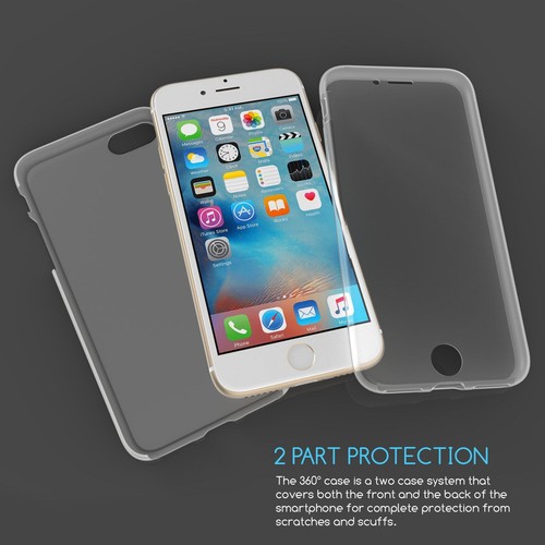 Full 360 Phone Cover Shockproof Case For Apple iPhone 7 8 8+ X XR Xs Max Plus PC - Picture 6 of 15