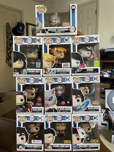Funko Demon Slayer Lot Konvolut Tanjuro Nezuko Zenitsu Enmu Gyomei Inosuke