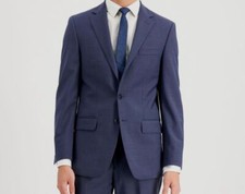  460 Calvin Klein Men Slim X Fit Blue Wool Suit Sport Coat Blazer Jacket Sz 38R