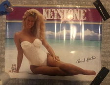 Vtg 1991 Keystone Beer - Rachel Hunter - Keystone Light Vintage Poster 28x21