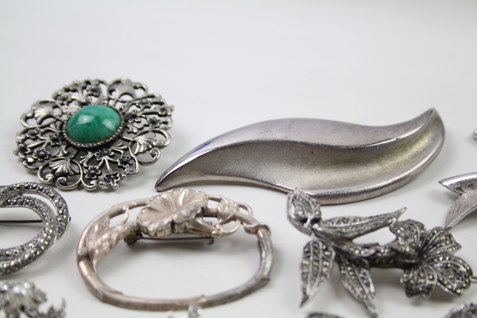 500g Bulk Brooches Rhinestone Marcasite Faux Pearl Silver Tone eBay