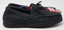 Dluxe by Dearfoams Men's Dilan Slippers Charcoal Gray Size Medium 9-10 NWT