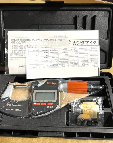 Unused Mitutoyo 293-140-40 Digimatic Micrometer 0-25mm 0.001mm MD-E25 Japan F/S