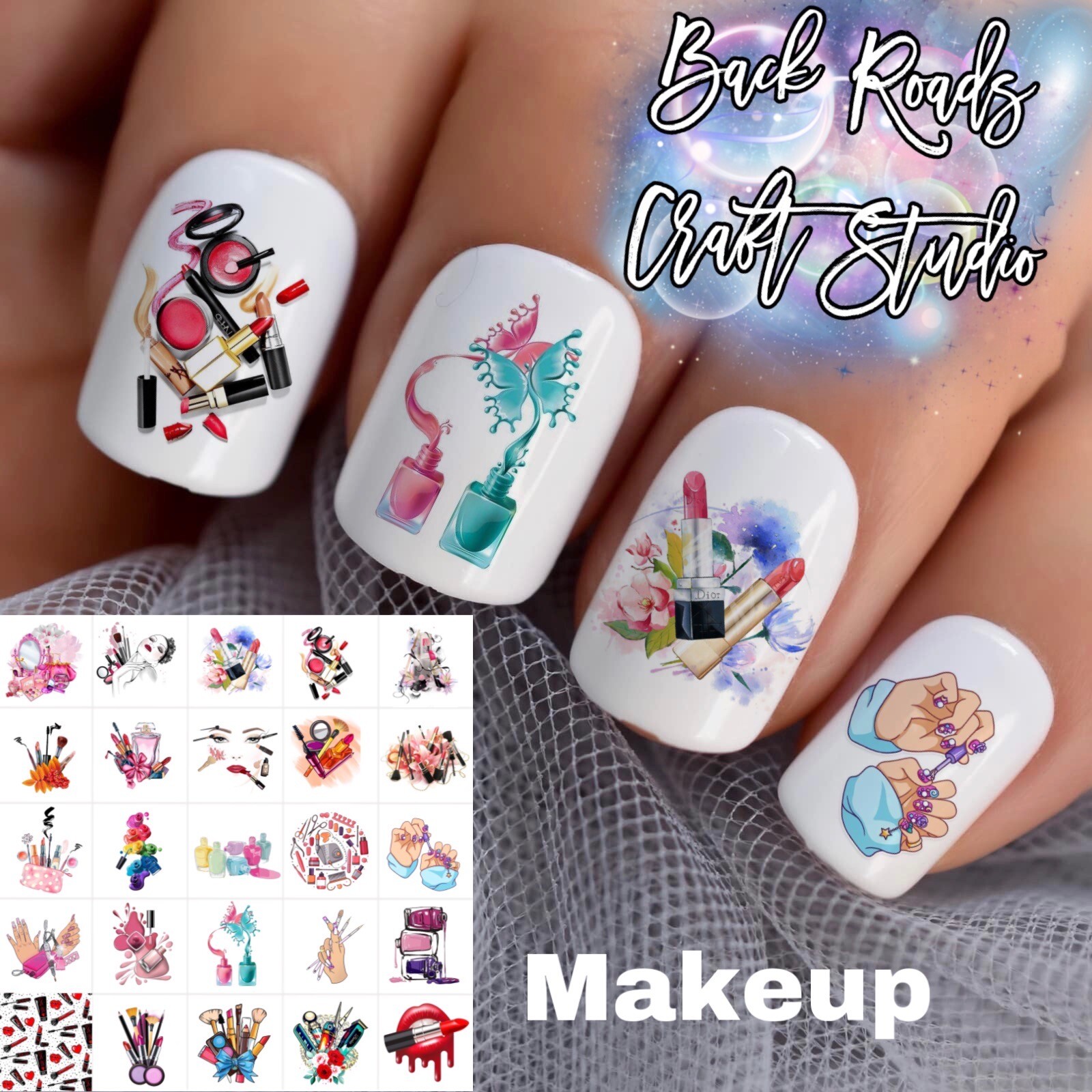 50 Waterslide Nail Decals for Easy At-Home Manicures