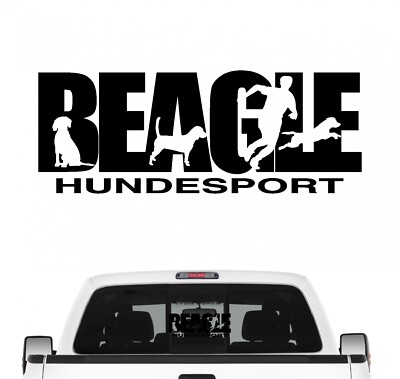 Beagle Hundesport Auto Aufkleber Hund Folie English Beagel Sticker Dog Sport