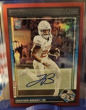JONATHON BROOKS 2024 Score Rookie RED ZONE 17/20 RC AUTO PANTHERS