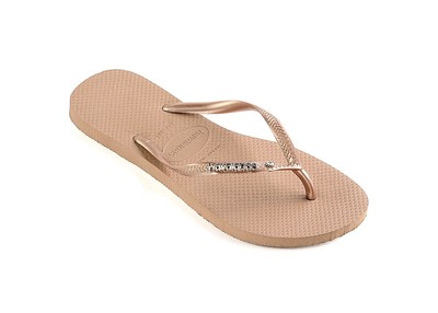 rose gold crystal havaianas
