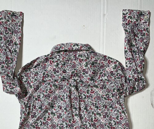 Preowned- Gap Kids Long Sleeved Button Front Floral Shirt Girls (Size S/6-7) - Picture 5 of 7