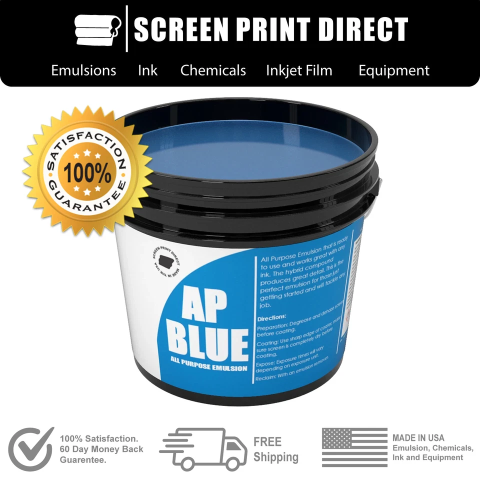 ECOTEX® SCREEN PRINT DIRECT Ecotex® AP-Blue All Purpose Ready to Use Screen Printing Emulsion - All Sizes