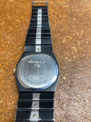 Vintage Men's Concord Mariner SG Watch Gold & Black Gun